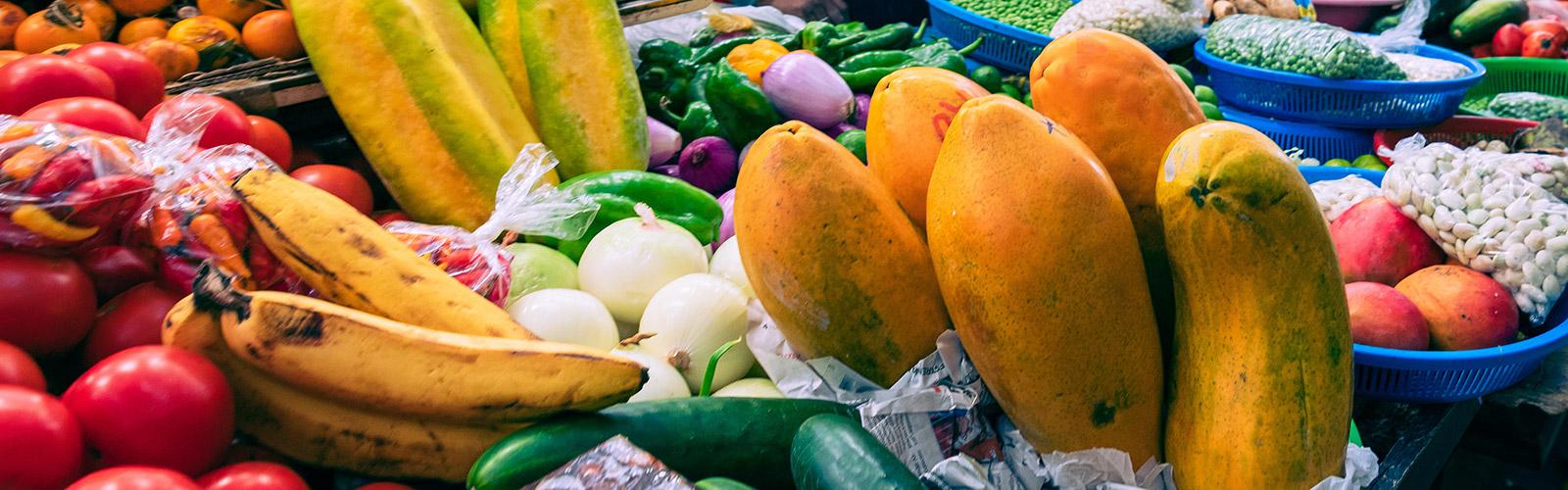 Traditional food market selling agricultural products and other food items in Cuenca, Ecuador, South America © Curioso, Adobe Stock