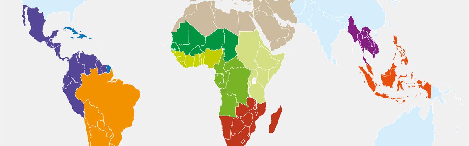 Map of regional offices © CIRAD