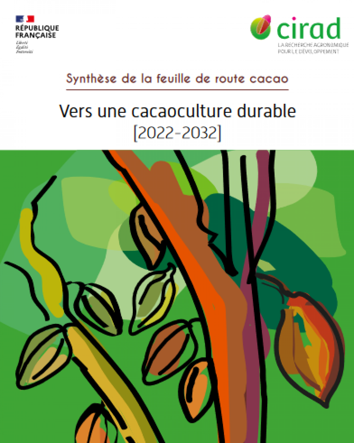 Couverture de la synthèse feuille de route cacao